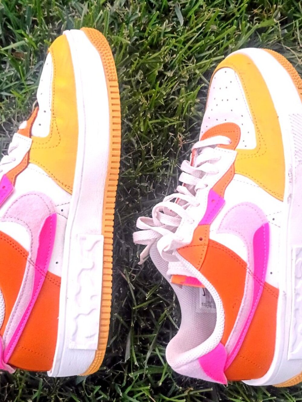Nike Air Force 1 Fontanka Sunrise Women's 11 White Orange Pink - Picture 3 of 8
